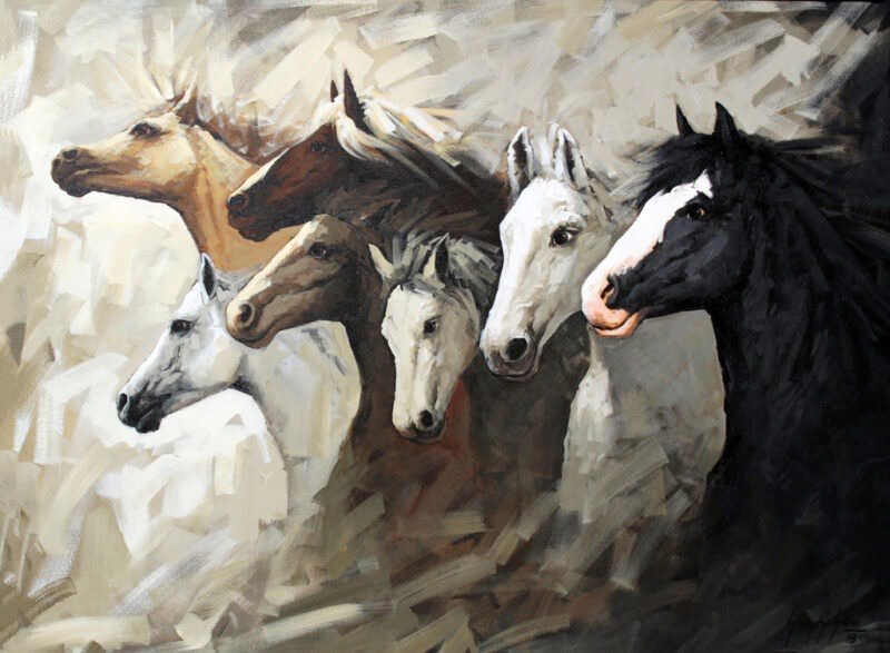 7 horses painting