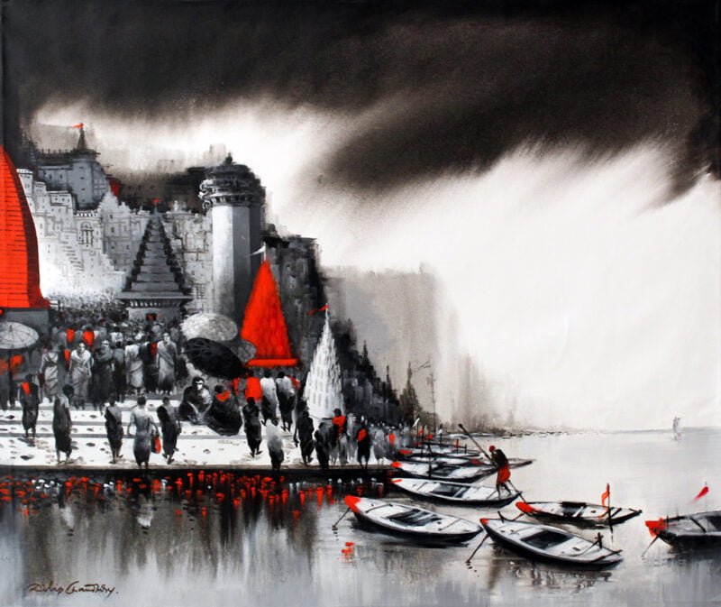 banaras ghat painting