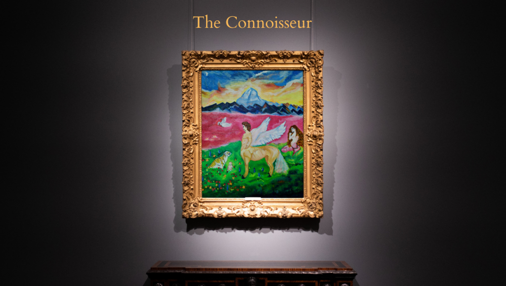 centaur painting the connoisseur by sabyasachi moulik