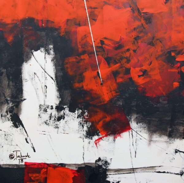 black red painting -1