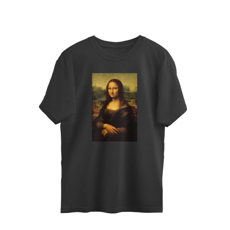 Mona lisa art tshirt black