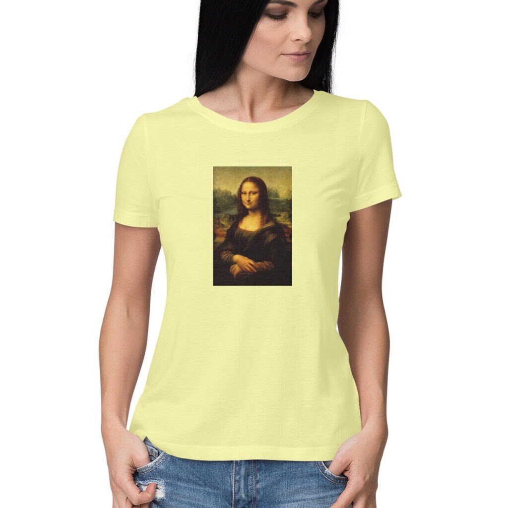 Mona Lisa Women Crew Neck Tshirt - Image 3