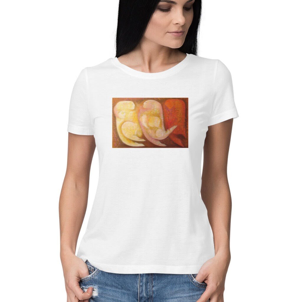 'The Dance' women Tshirt by Madan Lal - Image 3