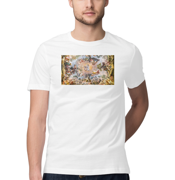 white printed tshirt for men