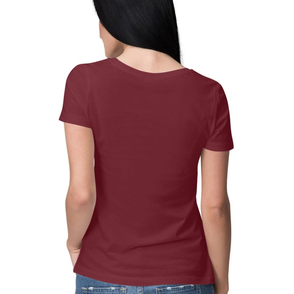 'Portrait in red' Women Art Tshirt - Image 2