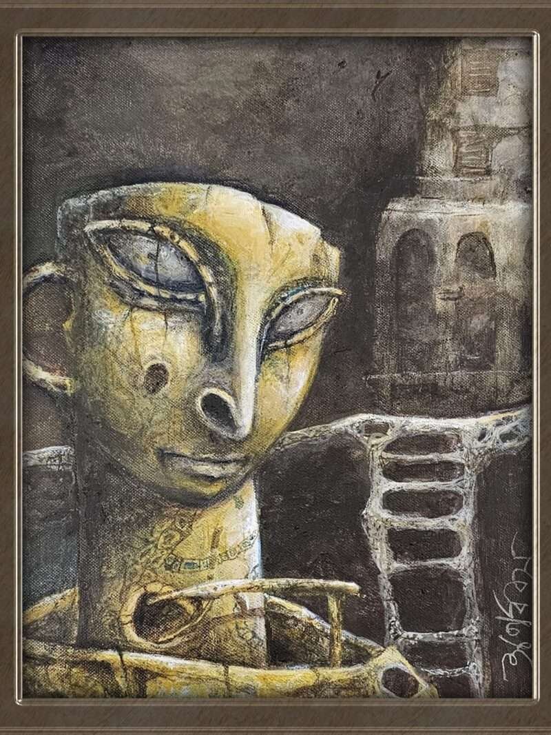 Arnab basu - Thinker painting for home